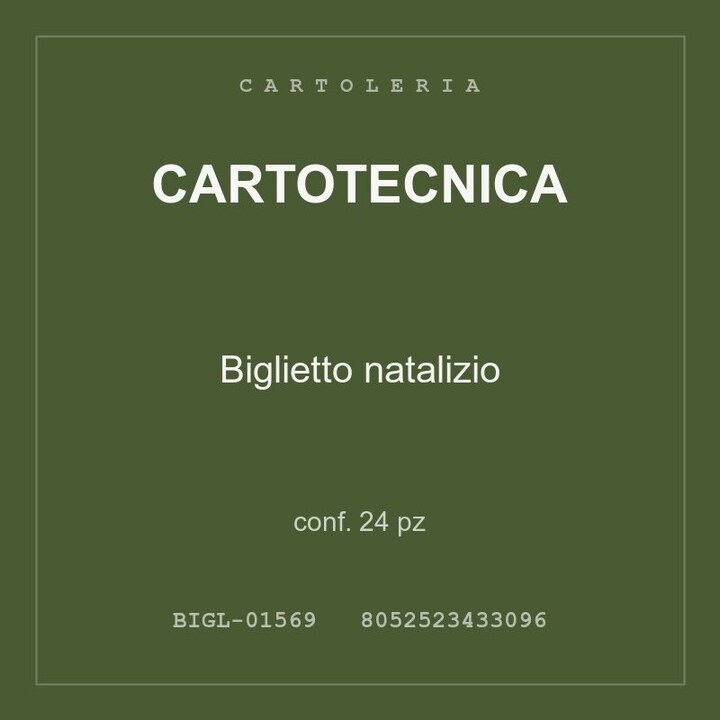 Cartotecnica Biglietto natalizio — conf. 12 pz