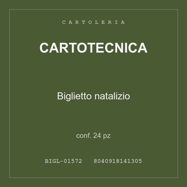 Cartotecnica Biglietto natalizio — conf. 50 pz