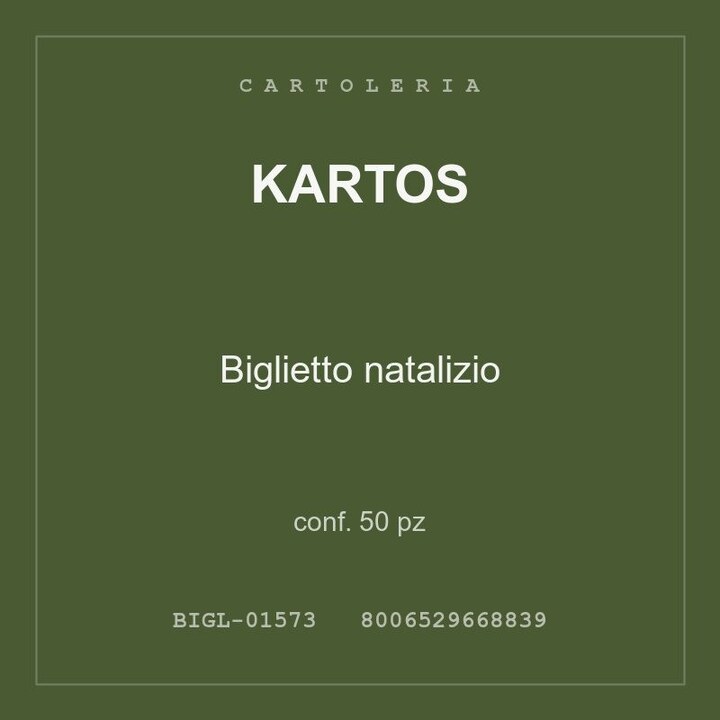 Kartos Biglietto natalizio — conf. 50 pz