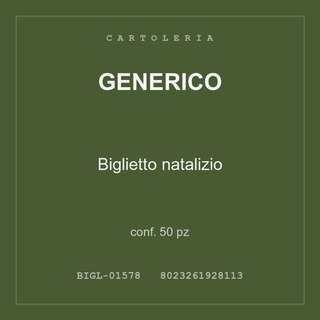 Generico Biglietto natalizio — conf. 25 pz