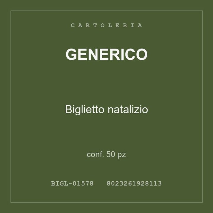 Generico Biglietto natalizio — conf. 25 pz