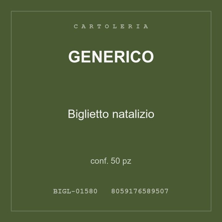 Generico Biglietto natalizio — conf. 100 pz