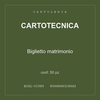 Cartotecnica Biglietto matrimonio — conf. 25 pz