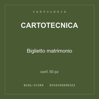 Cartotecnica Biglietto matrimonio — conf. 100 pz