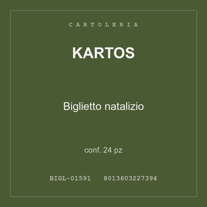 Kartos Biglietto natalizio — conf. 24 pz