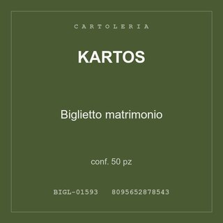 Kartos Biglietto matrimonio — conf. 50 pz
