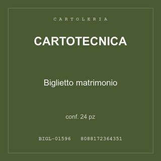 Cartotecnica Biglietto matrimonio — conf. 24 pz