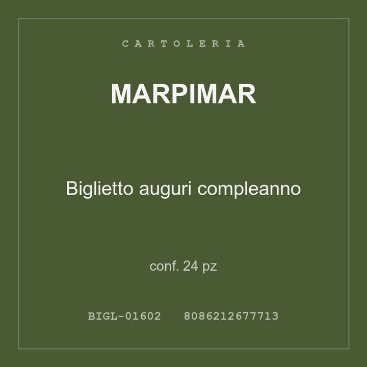 Marpimar Biglietto auguri compleanno — conf. 12 pz