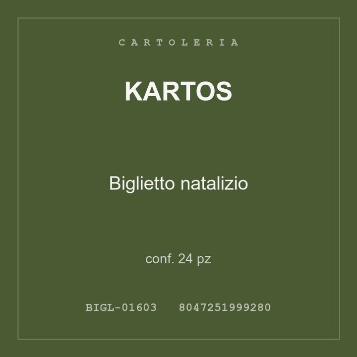 Kartos Biglietto natalizio — conf. 12 pz