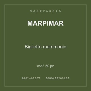 Marpimar Biglietto matrimonio — conf. 25 pz