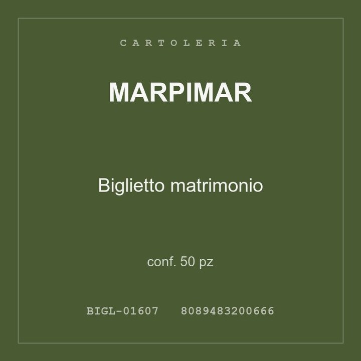 Marpimar Biglietto matrimonio — conf. 25 pz