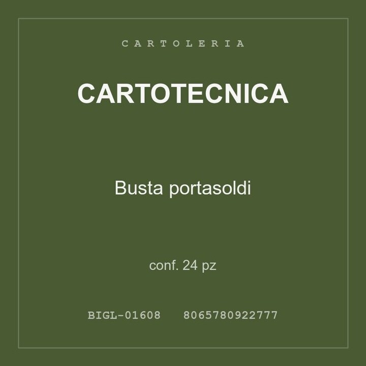 Cartotecnica Busta portasoldi — conf. 70 pz
