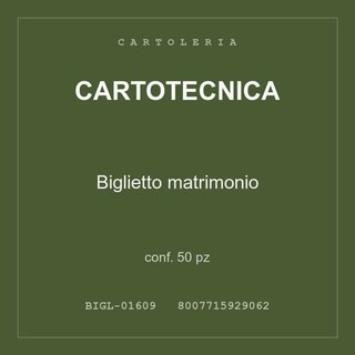 Cartotecnica Biglietto matrimonio — conf. 12 pz