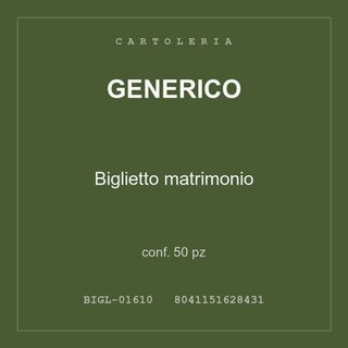 Generico Biglietto matrimonio — conf. 25 pz