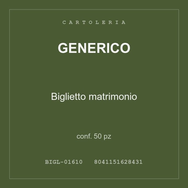 Generico Biglietto matrimonio — conf. 25 pz