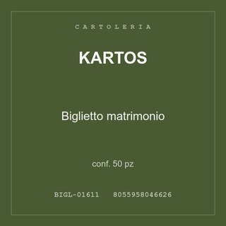 Kartos Biglietto matrimonio — conf. 25 pz