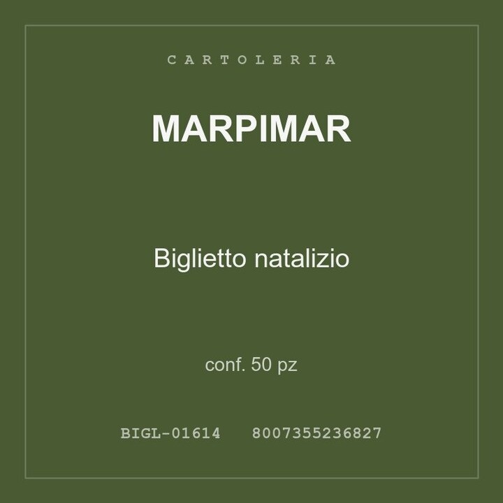 Marpimar Biglietto natalizio — conf. 100 pz