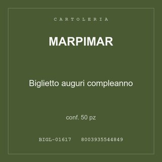 Marpimar Biglietto auguri compleanno — conf. 100 pz