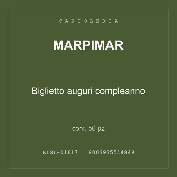 Marpimar Biglietto auguri compleanno — conf. 100 pz