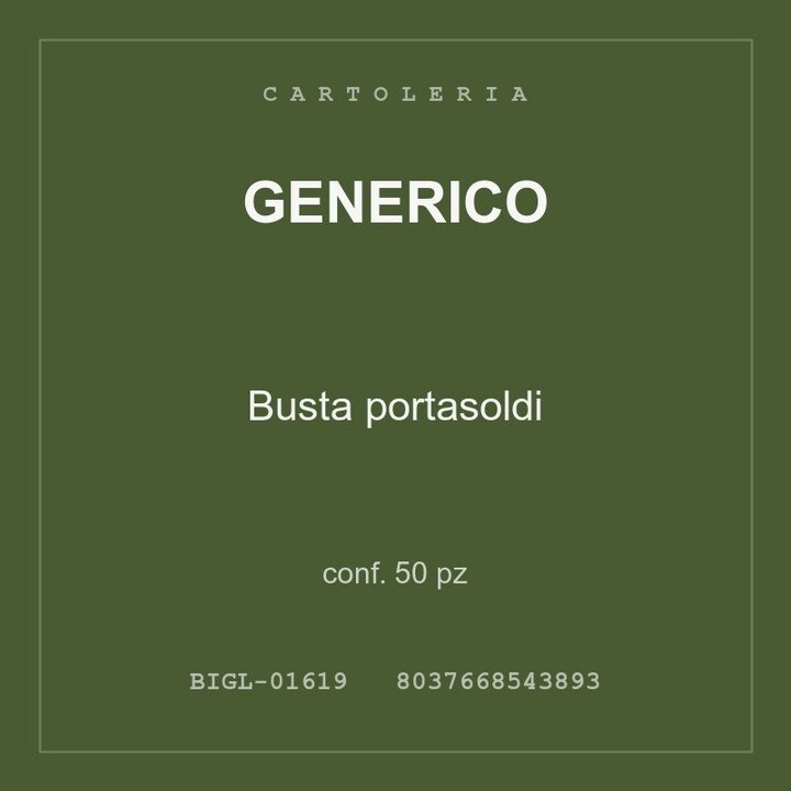 Generico Busta portasoldi — conf. 25 pz