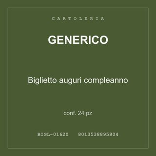 Generico Biglietto auguri compleanno — conf. 70 pz