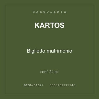 Kartos Biglietto matrimonio — conf. 6 pz