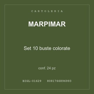 Marpimar Set 10 buste colorate — conf. 24 pz