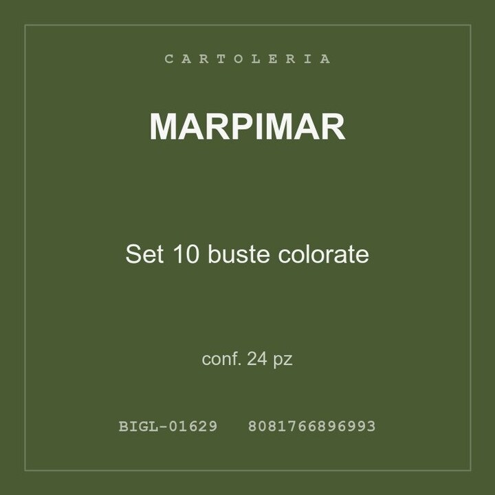 Marpimar Set 10 buste colorate — conf. 24 pz