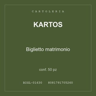 Kartos Biglietto matrimonio — conf. 100 pz