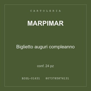 Marpimar Biglietto auguri compleanno — conf. 70 pz