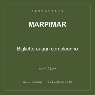 Marpimar Biglietto auguri compleanno — conf. 6 pz