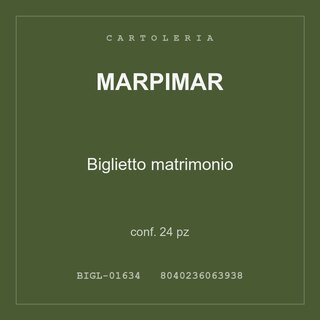 Marpimar Biglietto matrimonio — conf. 24 pz