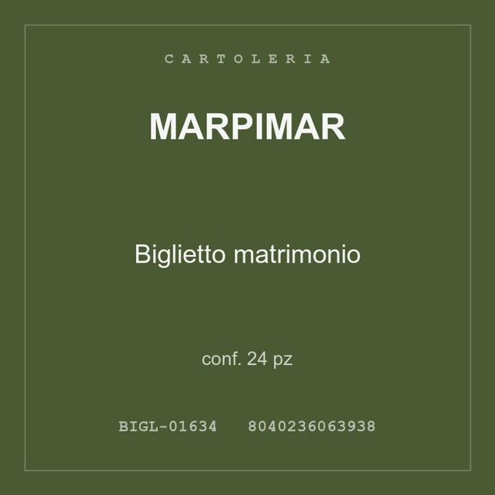 Marpimar Biglietto matrimonio — conf. 24 pz