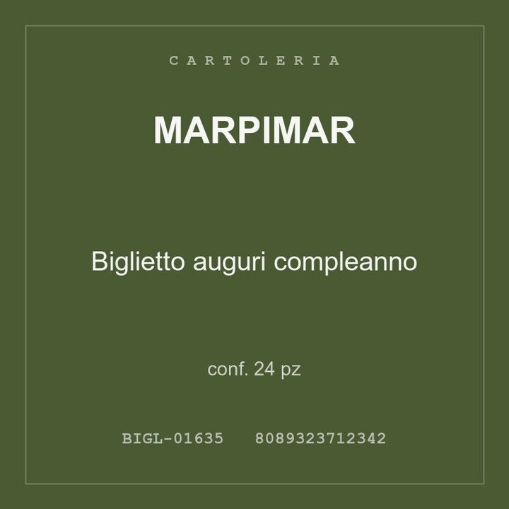 Marpimar Biglietto auguri compleanno — conf. 95 pz