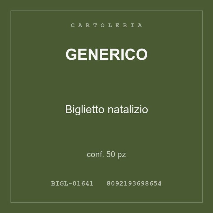 Generico Biglietto natalizio — conf. 150 pz