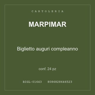 Marpimar Biglietto auguri compleanno — conf. 140 pz