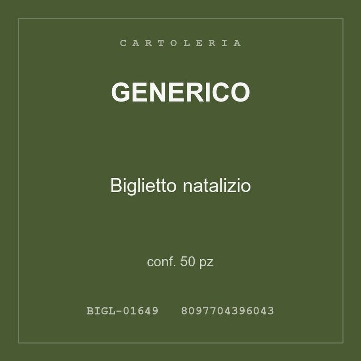 Generico Biglietto natalizio — conf. 12 pz