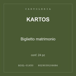 Kartos Biglietto matrimonio — conf. 95 pz