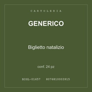 Generico Biglietto natalizio — conf. 70 pz