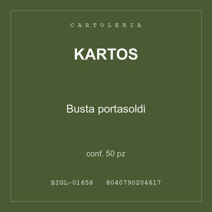 Kartos Busta portasoldi — conf. 150 pz