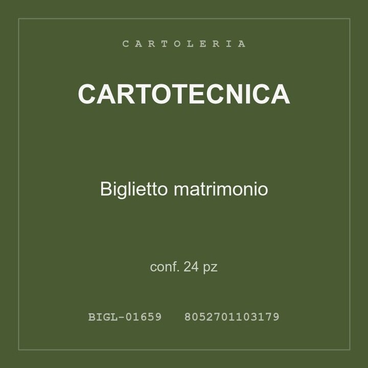 Cartotecnica Biglietto matrimonio — conf. 95 pz