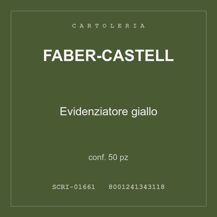 Faber-Castell Evidenziatore giallo — conf. 50 pz