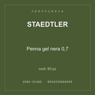 Staedtler Penna gel nera 0,7 — conf. 50 pz