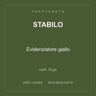 Stabilo Evidenziatore giallo — conf. 12 pz