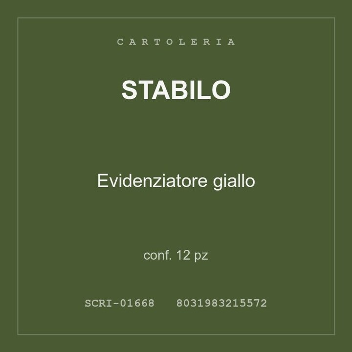 Stabilo Evidenziatore giallo — conf. 12 pz
