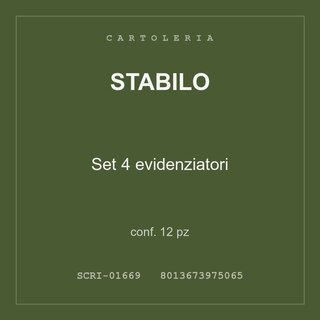 Stabilo Set 4 evidenziatori — conf. 12 pz