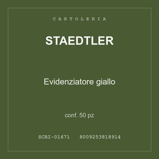 Staedtler Evidenziatore giallo — conf. 50 pz