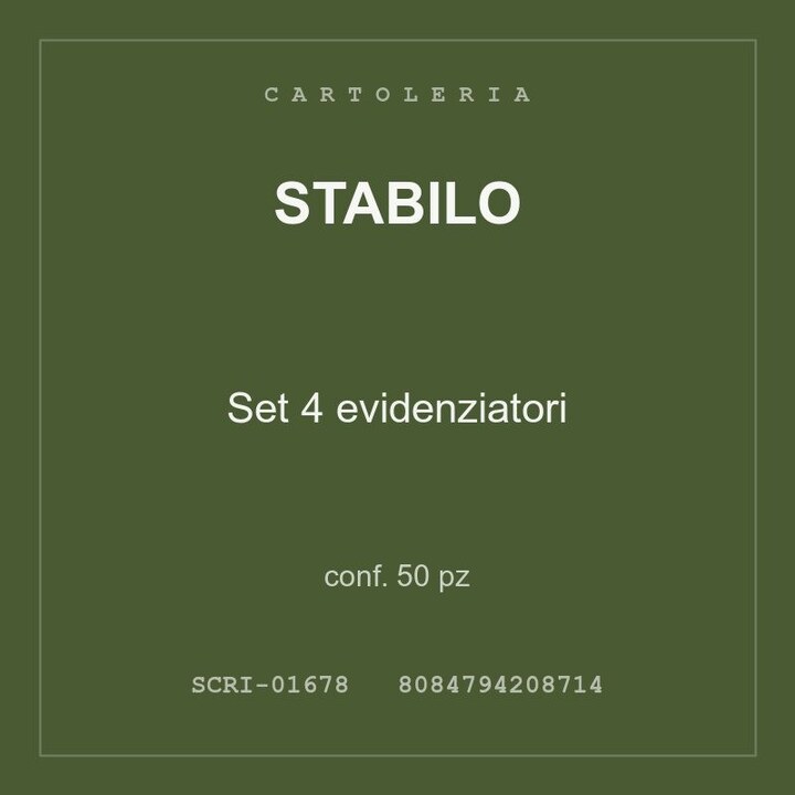 Stabilo Set 4 evidenziatori — conf. 50 pz