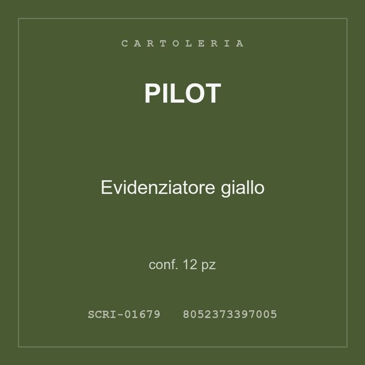 Pilot Evidenziatore giallo — conf. 12 pz