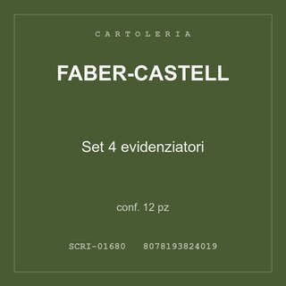 Faber-Castell Set 4 evidenziatori — conf. 12 pz